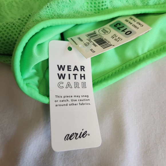 Aerie One Piece Swimsuit Neon Green Lace With Lining New With Tags Resort - Picture 8 of 9